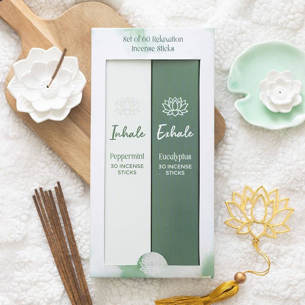 Something Different - Set of 2 Inhale Exhale Incense Stick Packs Wierookstokjes - Wit